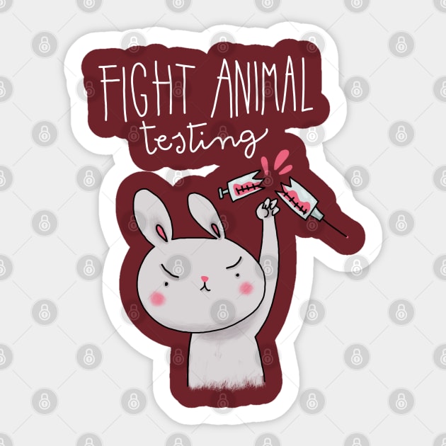 agains animal testing Sticker by violinoviola